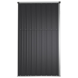 vidaXL Garden Tool Shed Anthracite 63.4"x35"x63.4" Galvanized Steel - Organized Storage Solution for Garden Tools