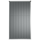 vidaXL Garden Tool Shed Gray 63.4"x35"x63.4" Galvanized Steel - Outdoor Storage Solution