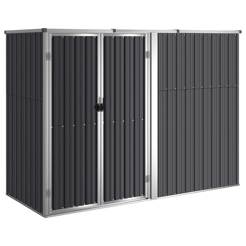 vidaXL Garden Tool Shed Anthracite 88.6"x35"x63.4" Galvanized Steel - Organize Your Garden Tools