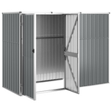 vidaXL Garden Tool Shed Gray 88.6"x35"x63.4" Galvanized Steel | Outdoor Storage