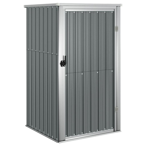 vidaXL Garden Tool Shed Gray 34.6"x35"x63.4" Galvanized Steel - Organized and Durable Storage Solution