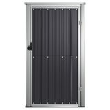 vidaXL Garden Tool Shed Anthracite - 34.6"x35"x63.4" - Galvanized Steel | Outdoor Storage