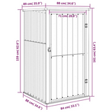 vidaXL Garden Tool Shed Anthracite - 34.6"x35"x63.4" - Galvanized Steel | Outdoor Storage