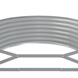 vidaXL Garden Raised Bed Powder-coated Steel 155.9"x39.4"x14.2" Gray