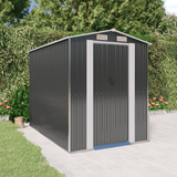 vidaXL Garden Shed Anthracite 75.6"x107.9"x87.8" Galvanized Steel - Outdoor Storage Solution