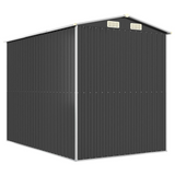 vidaXL Garden Shed Anthracite 75.6"x107.9"x87.8" Galvanized Steel - Outdoor Storage Solution