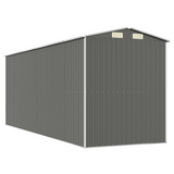 vidaXL Garden Shed Light Gray 75.6"x205.9"x87.8" Galvanized Steel - Outdoor Storage Solution