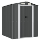 vidaXL Garden Shed Anthracite 75.6"x75.2"x87.8" Galvanized Steel