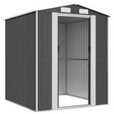 vidaXL Garden Shed Anthracite 75.6"x75.2"x87.8" Galvanized Steel