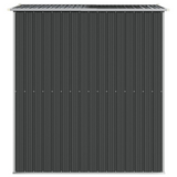 vidaXL Garden Shed Anthracite 75.6"x75.2"x87.8" Galvanized Steel