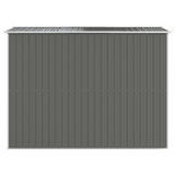 vidaXL Garden Shed Light Gray 75.6"x107.9"x87.8" Galvanized Steel - Spacious Outdoor Storage Solution