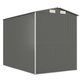 vidaXL Garden Shed Light Gray 75.6"x107.9"x87.8" Galvanized Steel - Spacious Outdoor Storage Solution