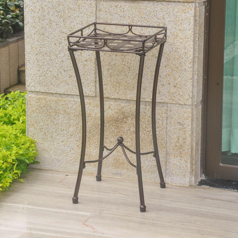 Santa Fe Iron Nailhead Square Plant Stand - Stylish and Durable Plant Display