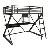 Z-Bedroom Full Size Study Loft Bunk Bed