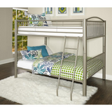 Heavy Metal Pewter Full Over Full Bunk Bed - Sturdy and Stylish