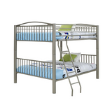 Heavy Metal Pewter Full Over Full Bunk Bed - Sturdy and Stylish