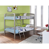 Heavy Metal Pewter Full Over Full Bunk Bed - Sturdy and Stylish