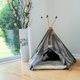 Armarkat Cat Bed C56HBS/SH | Teepee Style with Striped Pattern