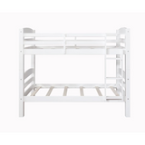 Levi Bunk Bed - White | Twin Over Twin | Pine Wood Construction