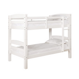 Levi Bunk Bed - White | Twin Over Twin | Pine Wood Construction