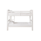 Levi Bunk Bed - White | Twin Over Twin | Pine Wood Construction