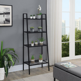 Designs2Go 4 Tier Metal Plant Stand Black - Versatile Plant Display for Home and Garden