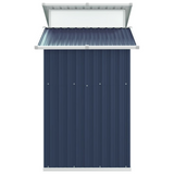 vidaXL Garden Shed Anthracite 106.3"x51.2"x82.1" Galvanized Steel - Outdoor Storage Solution