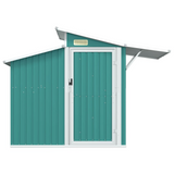 vidaXL Garden Shed Green 106.3"x51.2"x82.1" Galvanized Steel - Outdoor Storage Solution