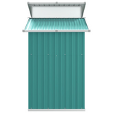 vidaXL Garden Shed Green 106.3"x51.2"x82.1" Galvanized Steel - Outdoor Storage Solution