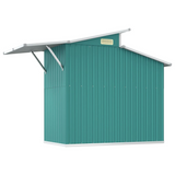 vidaXL Garden Shed Green 106.3"x51.2"x82.1" Galvanized Steel - Outdoor Storage Solution