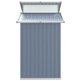 vidaXL Garden Shed Gray 106.3"x51.2"x82.1" Galvanized Steel - Outdoor Storage Solution