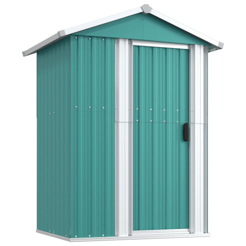 vidaXL Garden Shed Green - 49.6"x38.4"x69.7" - Galvanized Steel - Outdoor Storage Solution