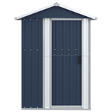 vidaXL Garden Shed Anthracite 49.6"x38.4"x69.7" Galvanized Steel - Outdoor Storage Solution