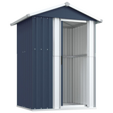 vidaXL Garden Shed Anthracite 49.6"x38.4"x69.7" Galvanized Steel - Outdoor Storage Solution