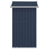 vidaXL Garden Shed Anthracite 49.6"x38.4"x69.7" Galvanized Steel - Outdoor Storage Solution