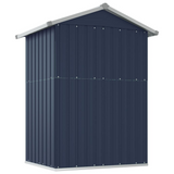 vidaXL Garden Shed Anthracite 49.6"x38.4"x69.7" Galvanized Steel - Outdoor Storage Solution