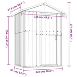 vidaXL Garden Shed Anthracite 49.6"x38.4"x69.7" Galvanized Steel - Outdoor Storage Solution