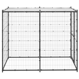 vidaXL Outdoor Dog Kennel Steel with Roof 43.3"x86.6"x70.9"