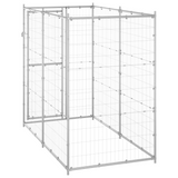 vidaXL Outdoor Dog Kennel Galvanized Steel 43.3"x86.6"x70.9" - Spacious and Durable Dog Kennel