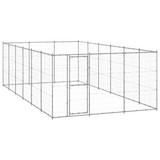 vidaXL Outdoor Dog Kennel Galvanized Steel - Spacious and Secure