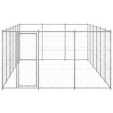 vidaXL Outdoor Dog Kennel Galvanized Steel - Spacious and Secure