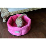 Armarkat Pet Bed Model C03CZ Pink - Luxe Velvet, Waterproof Base