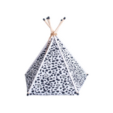 Armarkat Cat Bed Model C46, Teepee Style, White with Black Paw Print - Comfortable and Stylish Cat Bed Tent