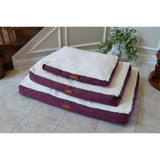 Armarkat Model M02HJH/MB-L Large Pet Bed Mat with Poly Fill Cushion in Ivory & Burgundy