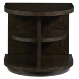 Sophisticated End Table with Sepia Brown Finish | Two Shelves for Storage