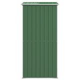 vidaXL Garden Shed Green 75.6"x42.5"x87.8" Galvanized Steel - Outdoor Storage Solution