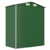 vidaXL Garden Shed Green 75.6"x42.5"x87.8" Galvanized Steel - Outdoor Storage Solution