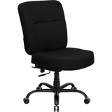 HERCULES Series Big & Tall 400 lb. Rated Black Fabric Executive Swivel Ergonomic Office Chair with Rectangular Back