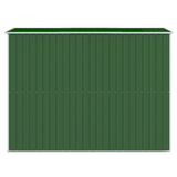 vidaXL Garden Shed Green 75.6"x107.9"x87.8" Galvanized Steel