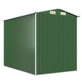 vidaXL Garden Shed Green 75.6"x107.9"x87.8" Galvanized Steel